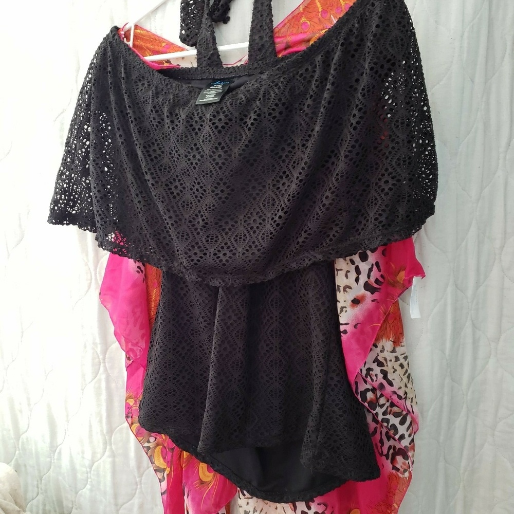 Cover up and bathing suit 2 peice suit